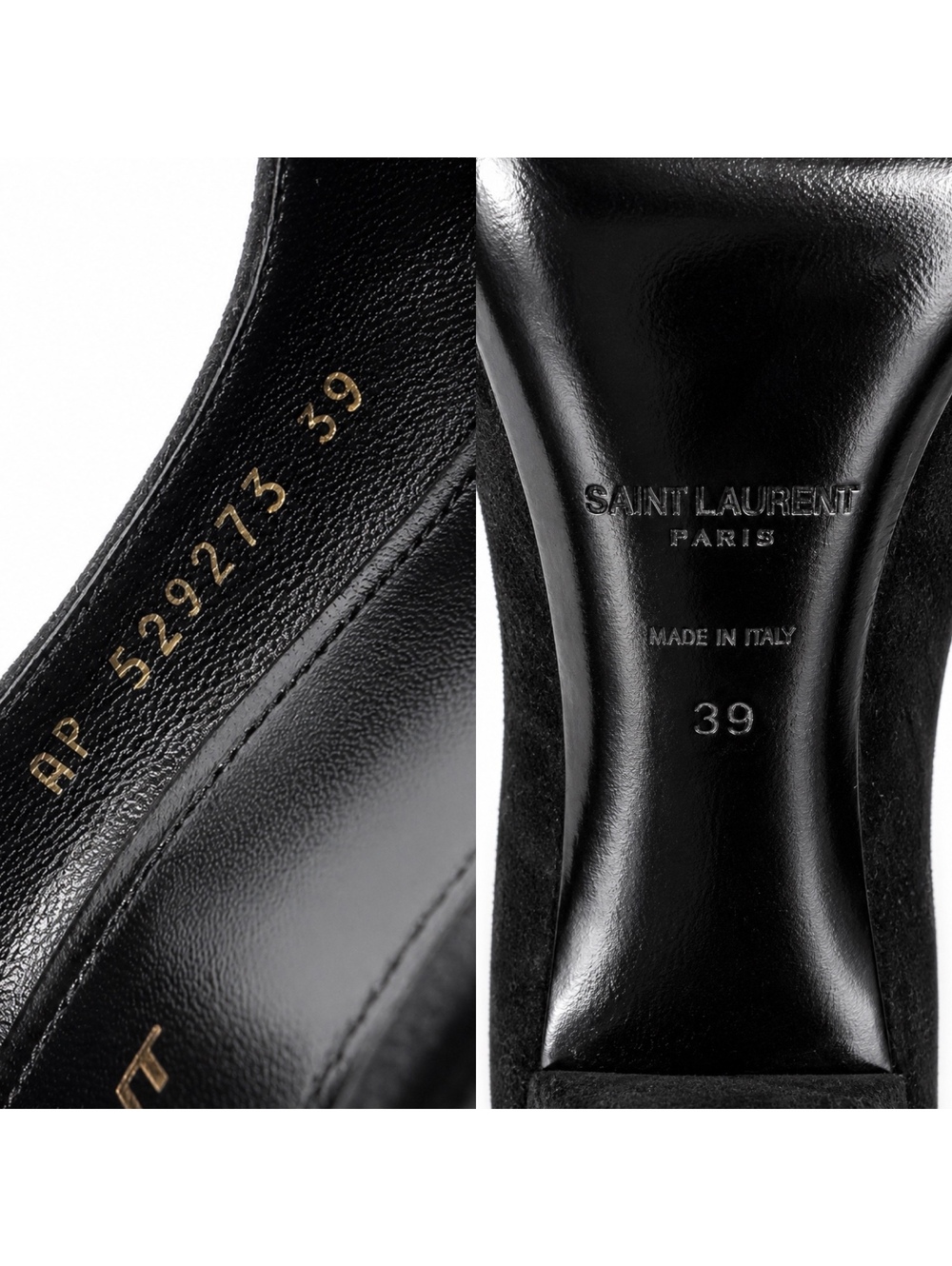 Saint Laurent Era 110 Ball Strass Crystal Pumps Black Suede EU 39 | NIB - Picture 9 of 10